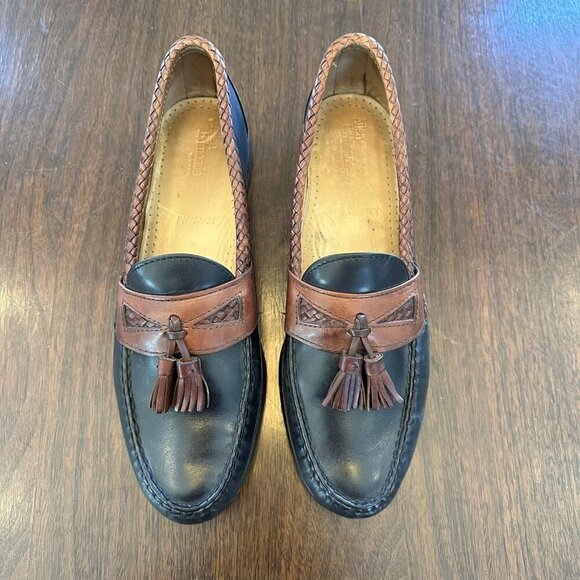 Allen Edmonds Maxfield Leather Tassel Loafers Black Brown Men’s Size 11A main image 10